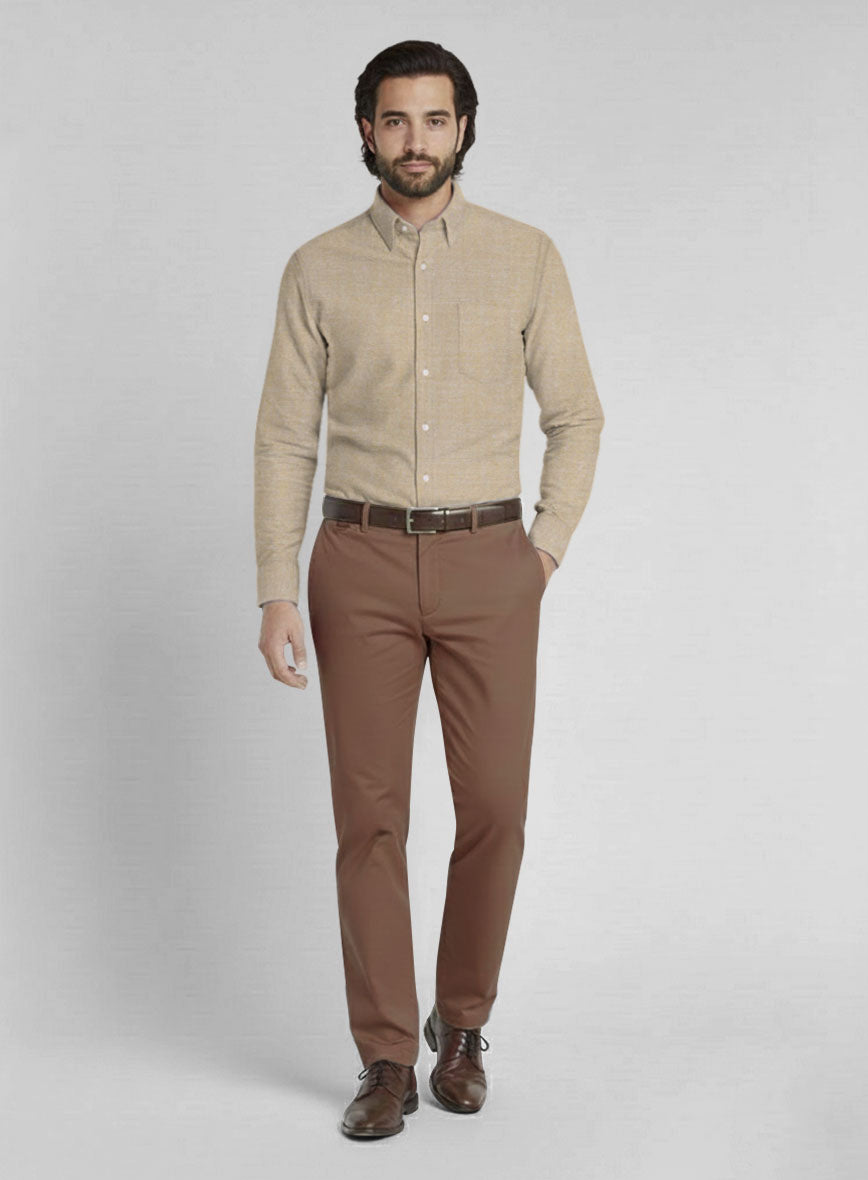 Bronze Mist Dobby Cotton Shirt - StudioSuits