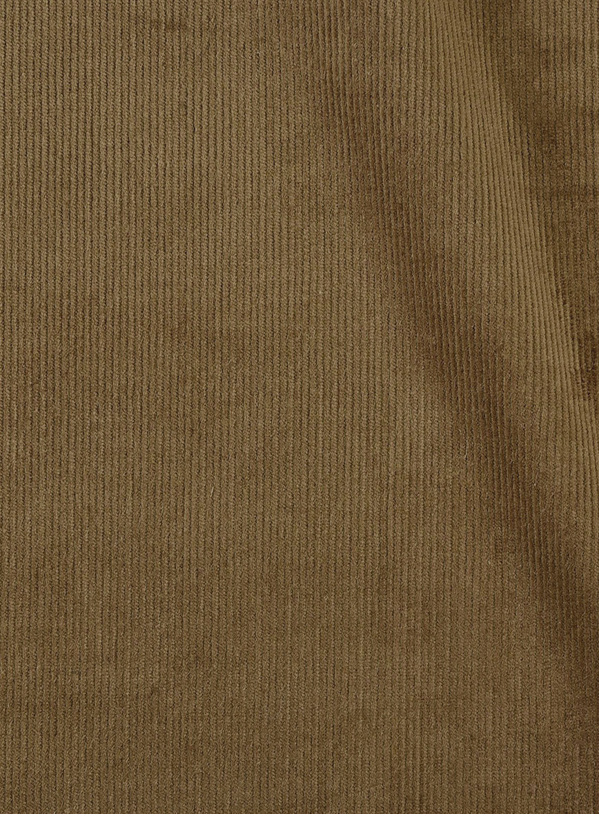Brown Stretch Pin Corduroy Shirt - StudioSuits