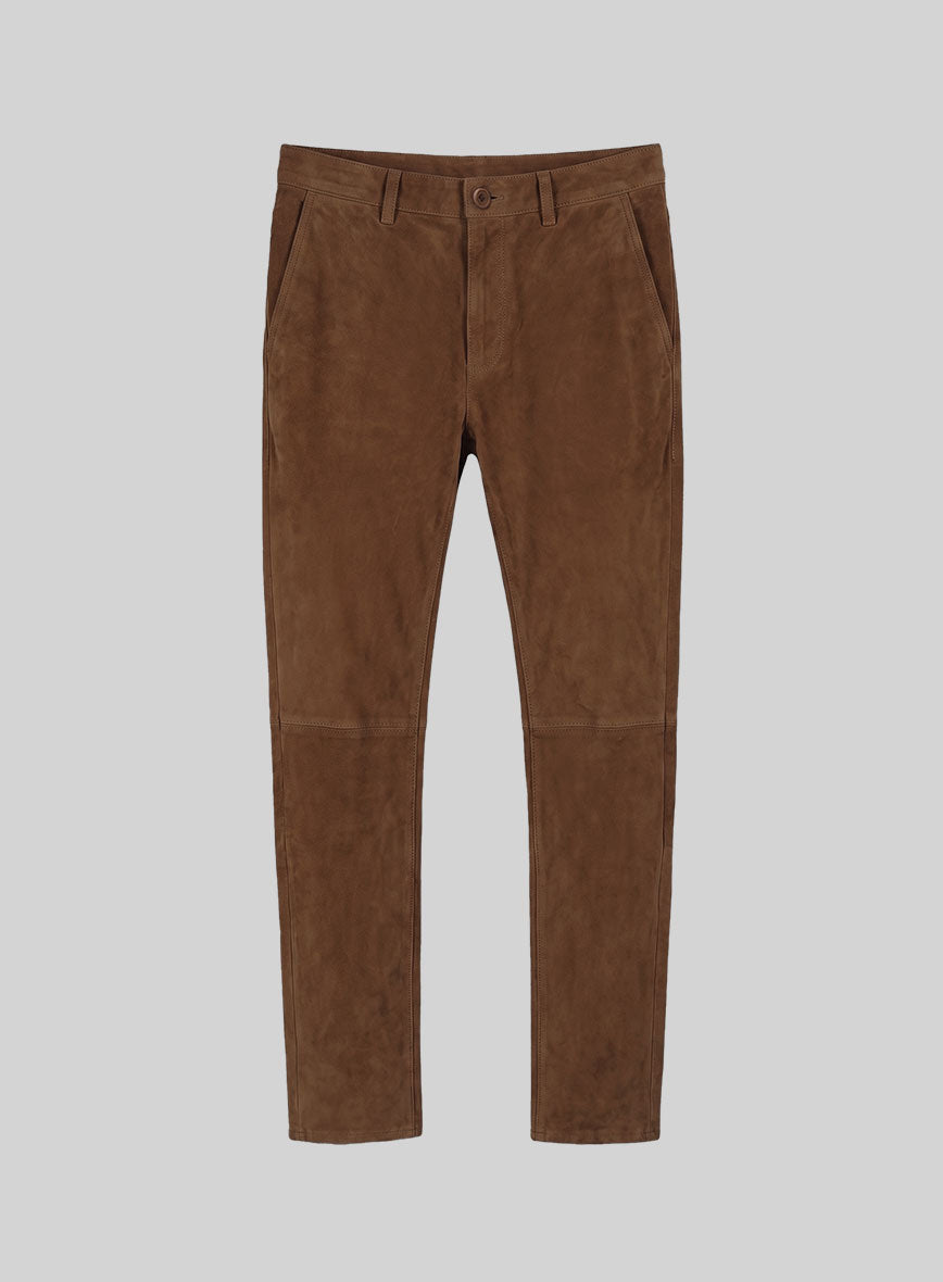 Brown Suede Leather Suit - StudioSuits