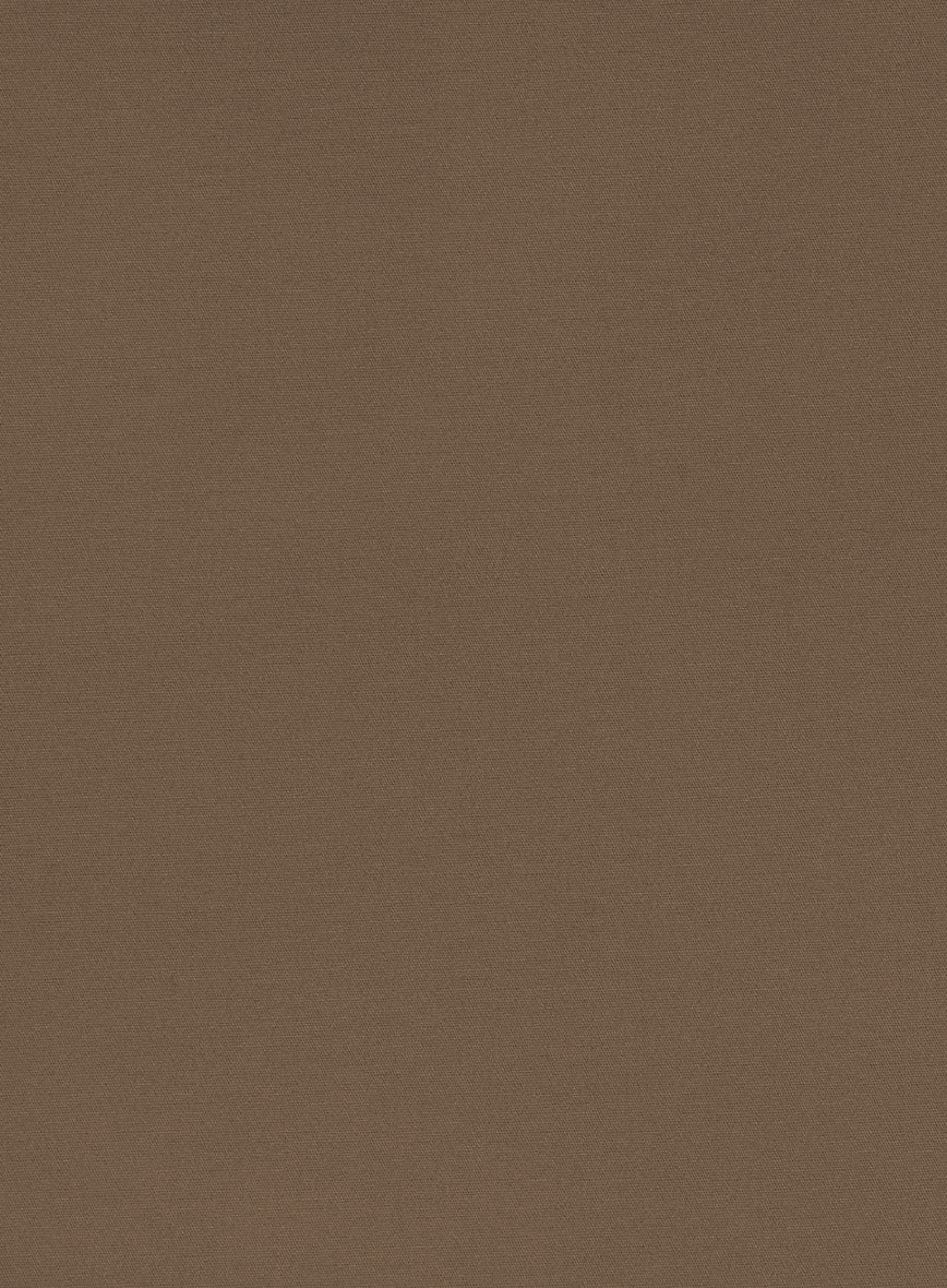 Brown Feather Cotton Canvas Stretch Jacket - StudioSuits