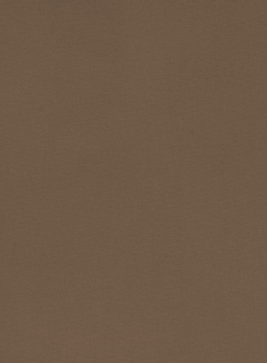 Deep Washed Brown Color Washed Brown Feather Cotton Canvas Stretch Chino Pants – StudioSuits