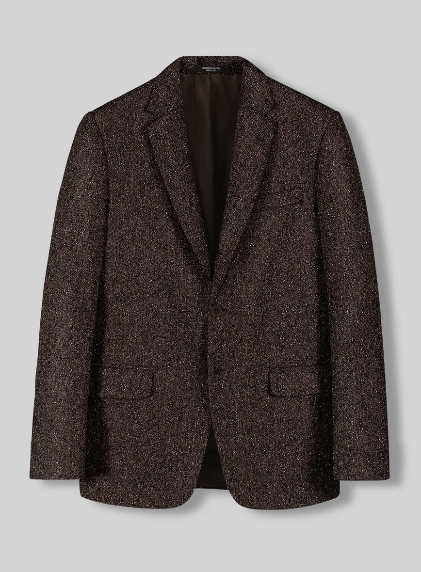 Brown Flecks Donegal Tweed Jacket - StudioSuits