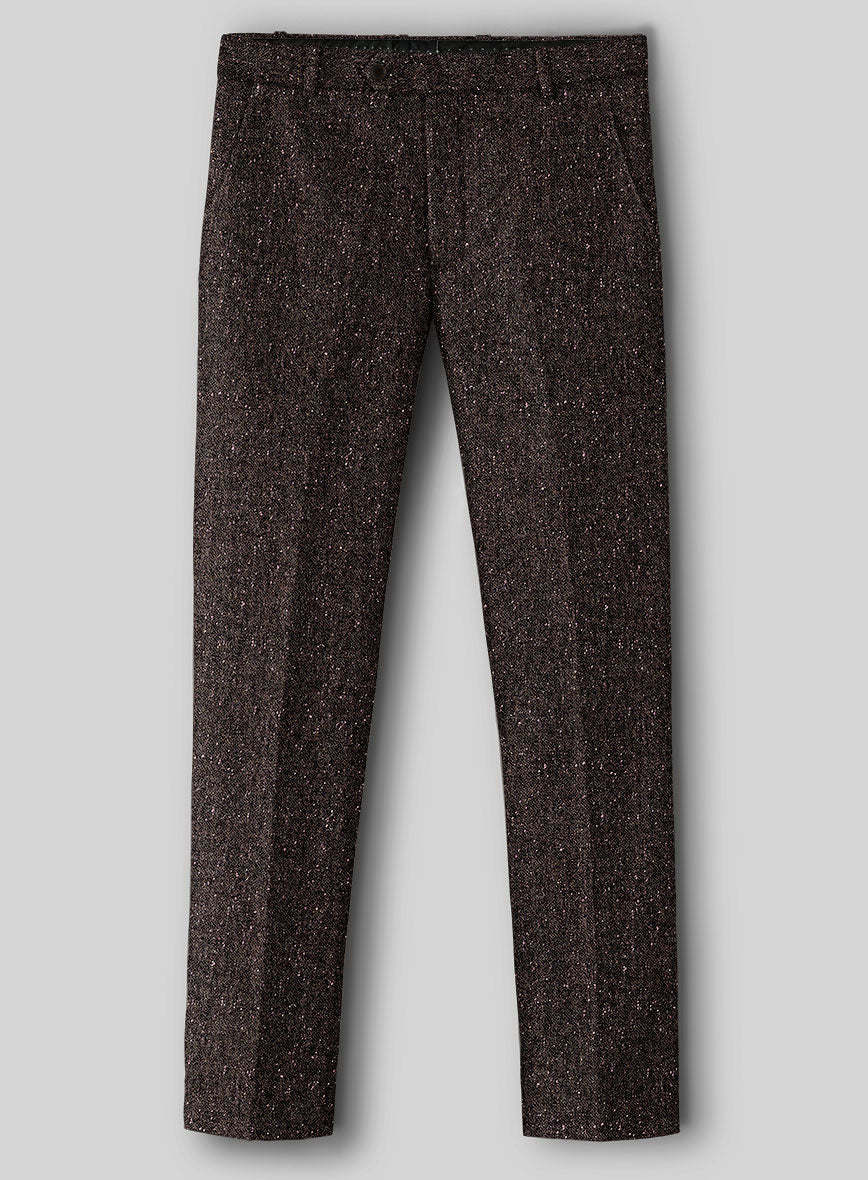 Brown Flecks Donegal Tweed Pants - StudioSuits