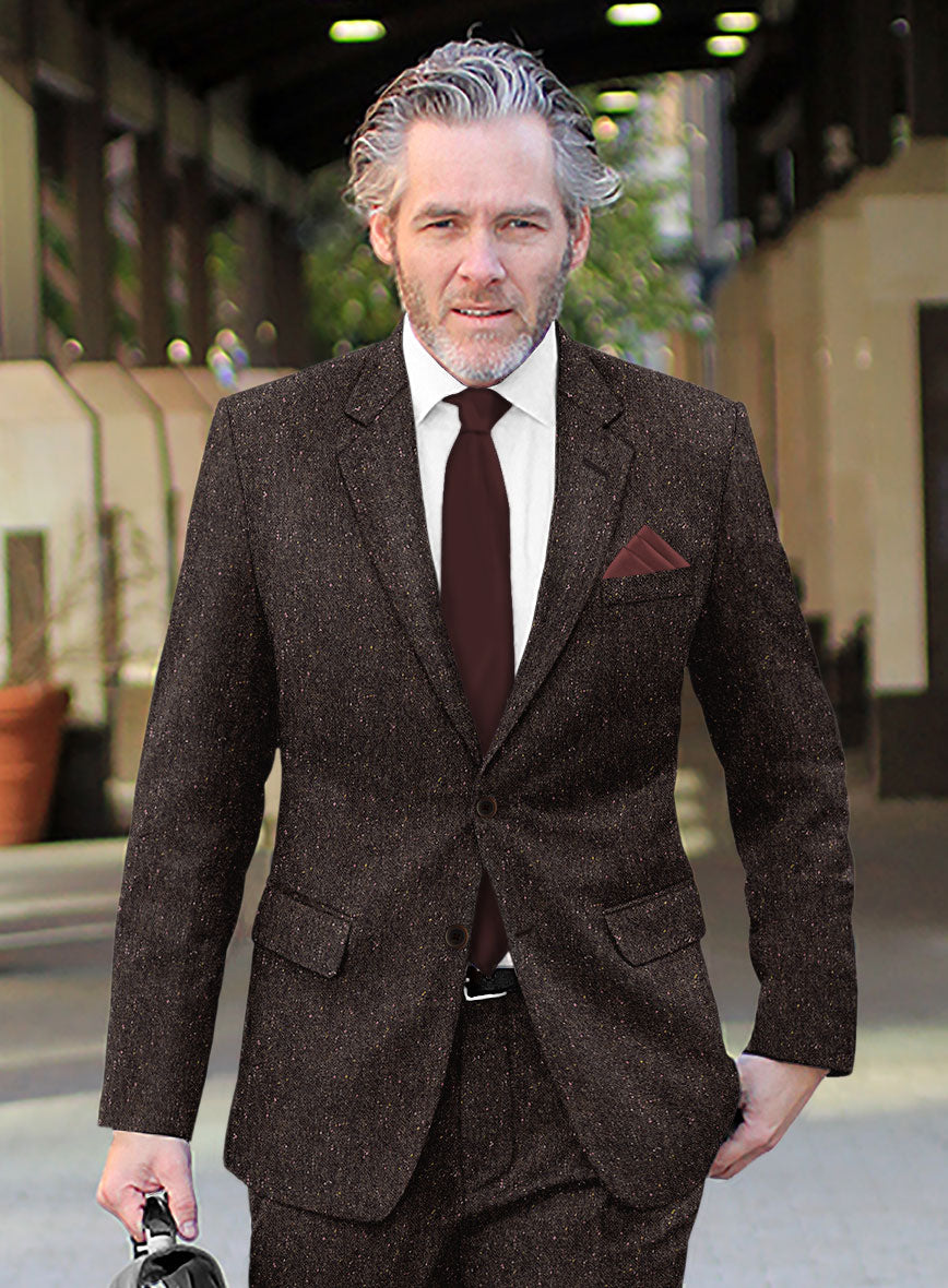 Brown Flecks Donegal Tweed Suit - StudioSuits