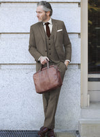 Brown Herringbone Suit - StudioSuits