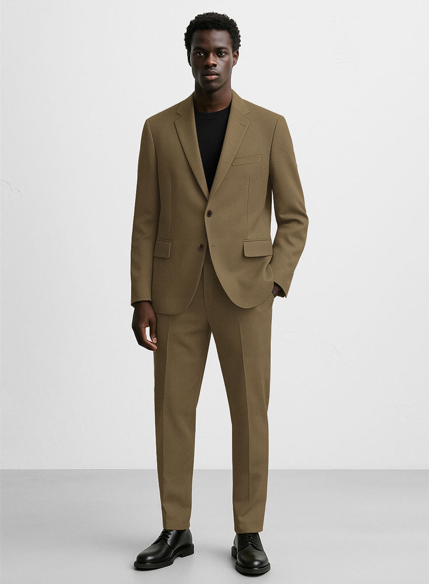 Brown Napoli Stretch Light Weight Cotton Suit - StudioSuits