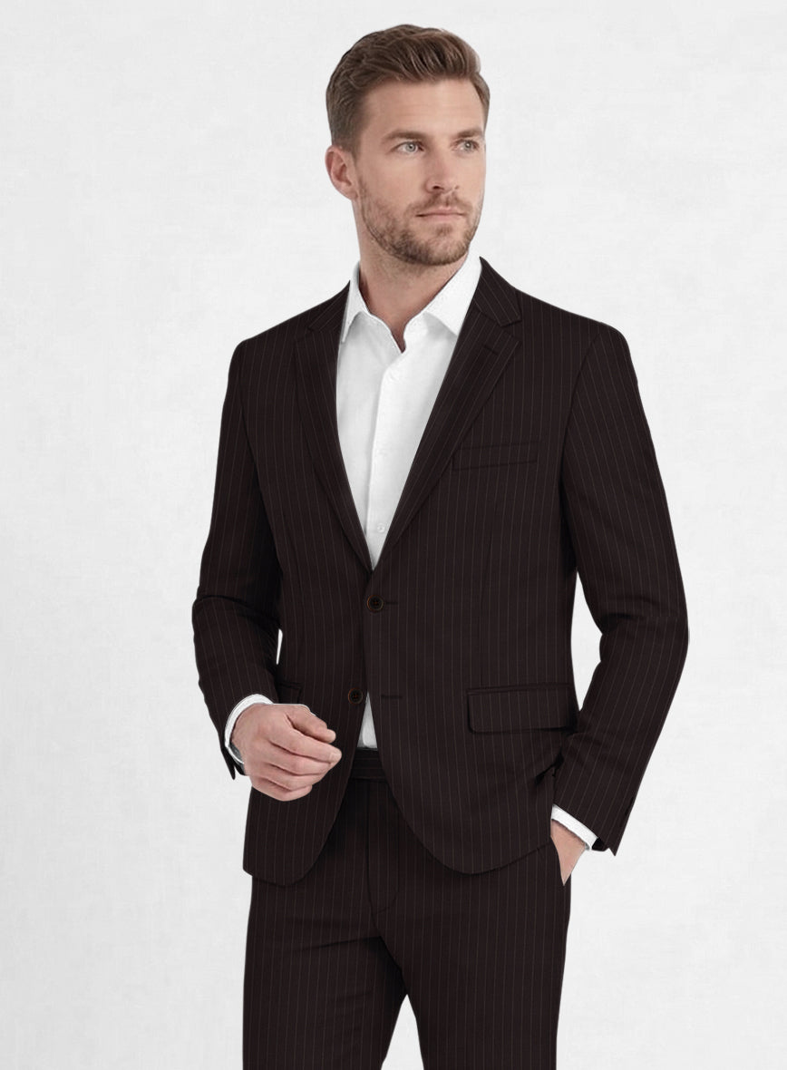 Brown Pinstripe Jacket - StudioSuits