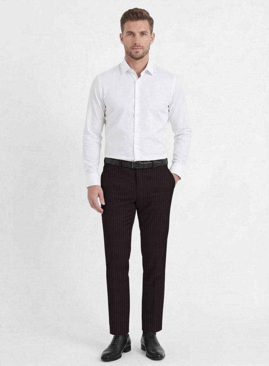 Brown Pinstripe Pants - StudioSuits