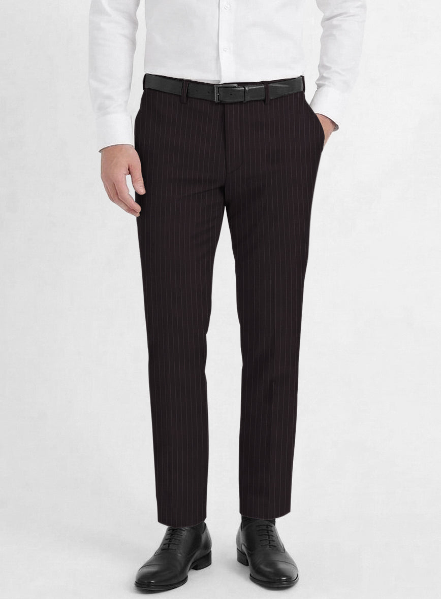 Brown Pinstripe Pants - StudioSuits