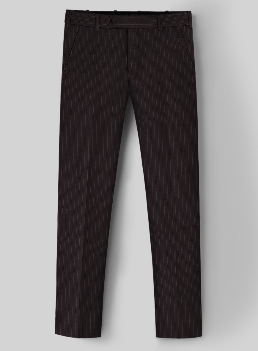 Brown Pinstripe Pants - StudioSuits