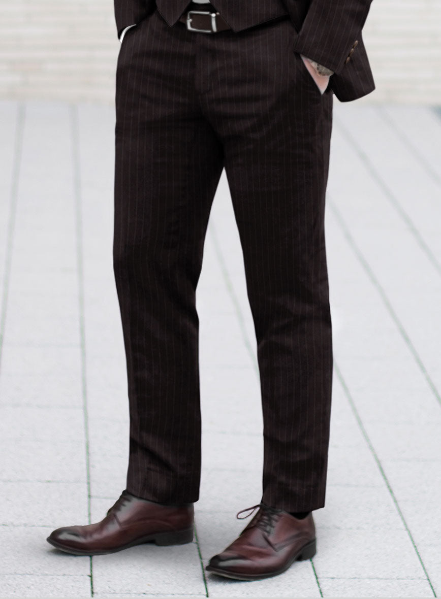 Brown Pinstripe Suit - StudioSuits