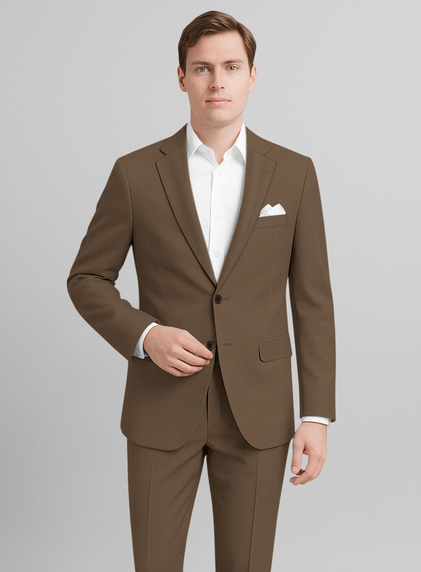 Brown Stretch Chino Jacket - StudioSuits