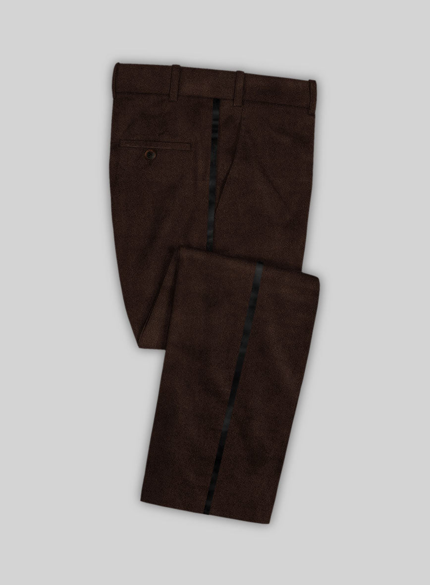 Brown Velvet Double Breasted Tuxedo Suit - StudioSuits
