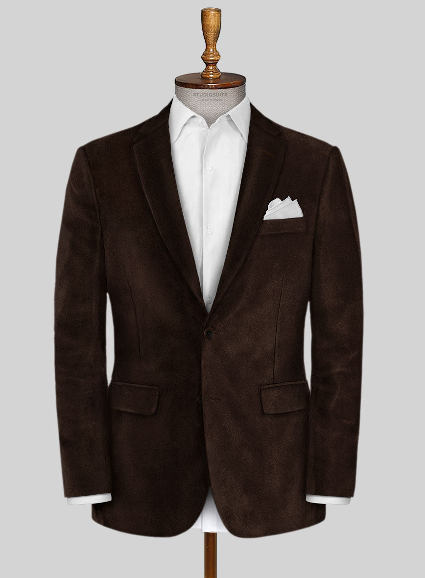 Brown Velvet Jacket – StudioSuits - Main Image