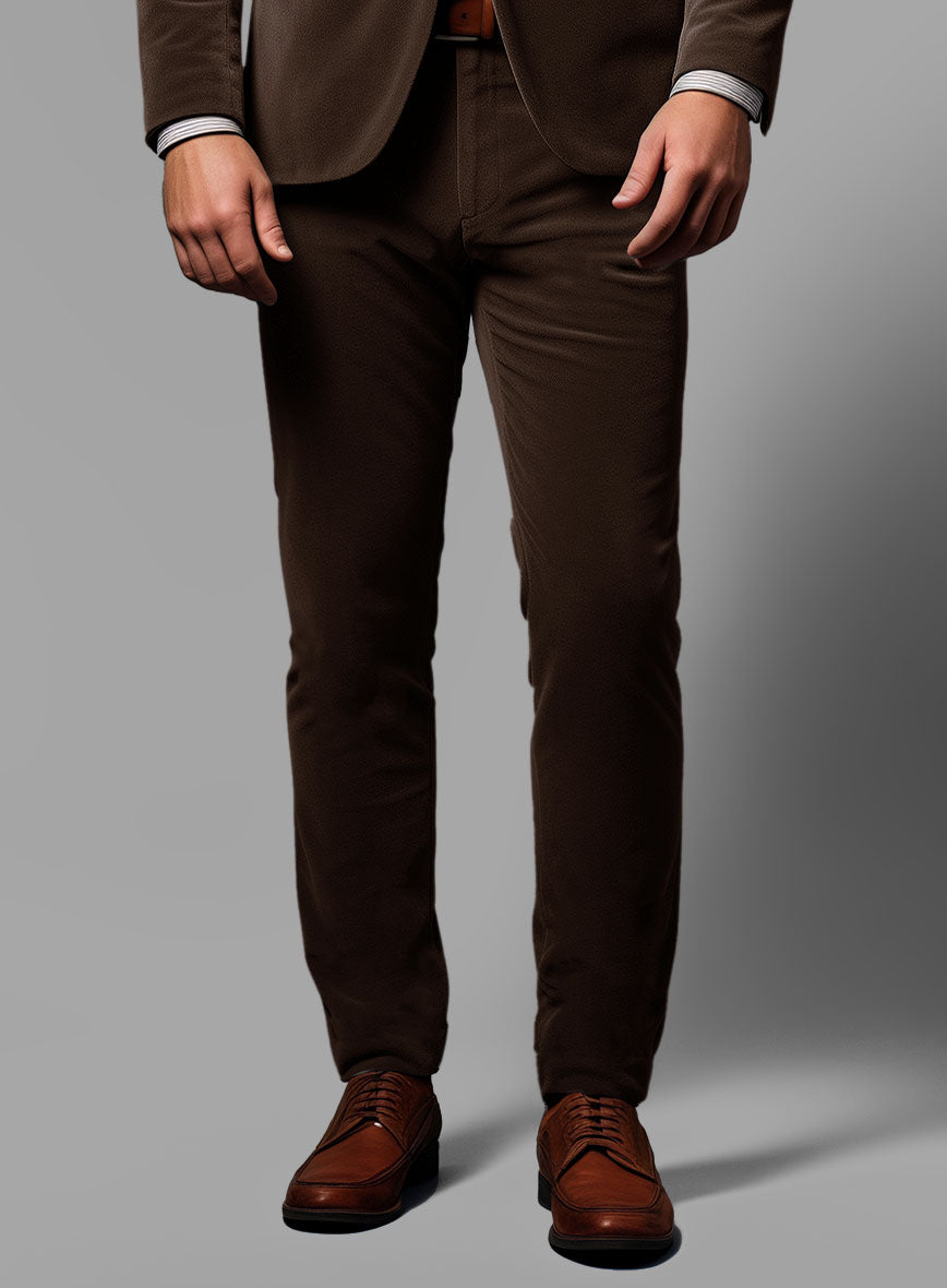Brown Velvet Pants - StudioSuits