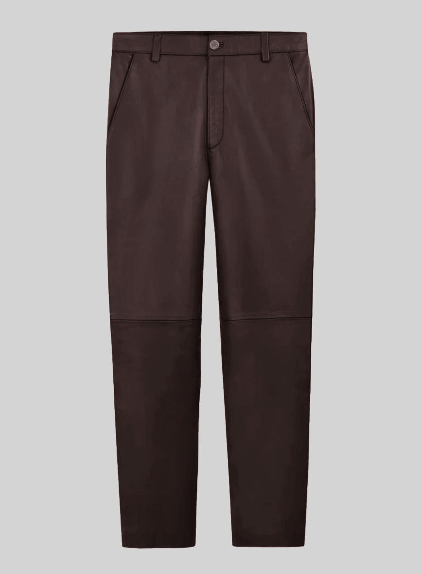 Burgundy Leather Suit - StudioSuits