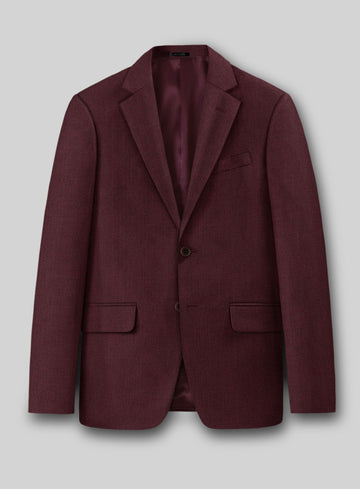 Burgundy Wool Jacket - StudioSuits
