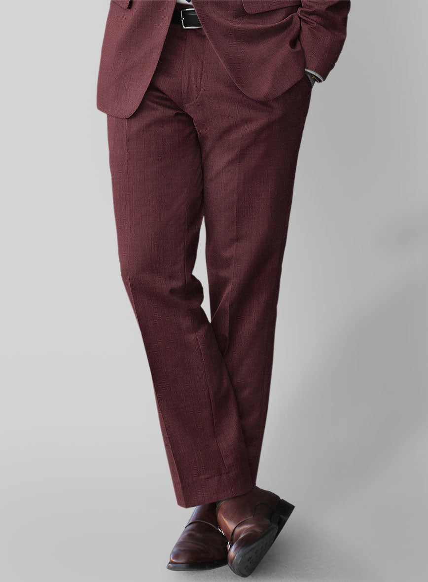 Burgundy Wool Suit - StudioSuits