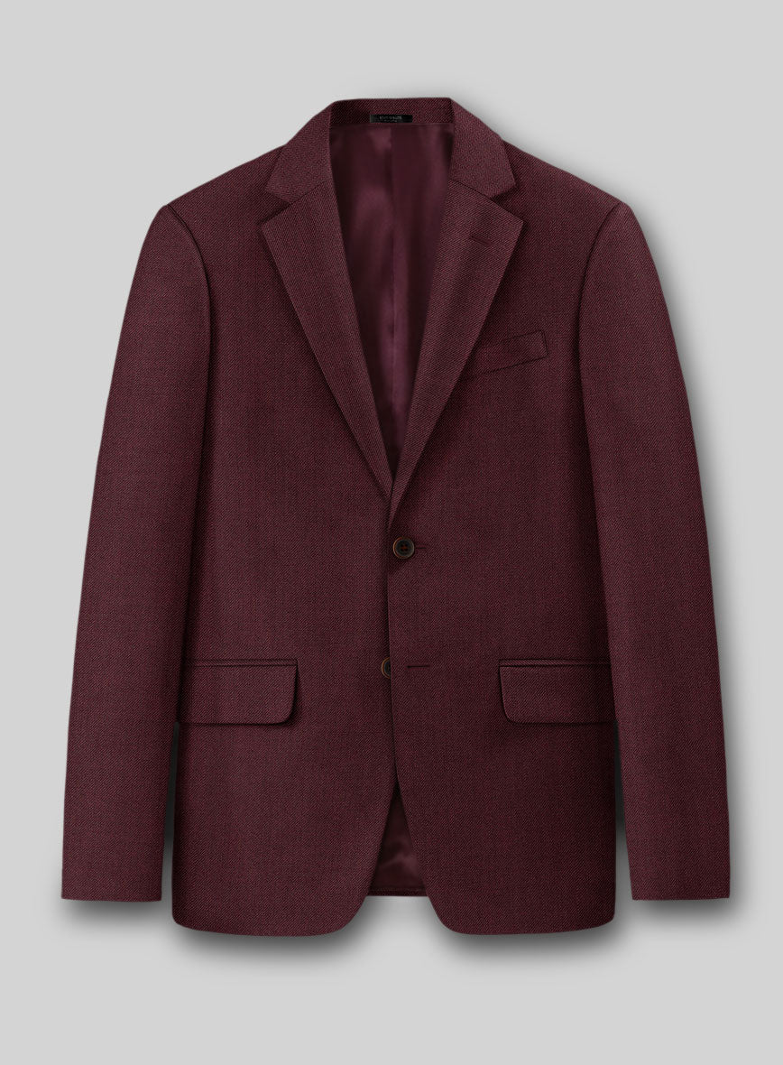 Burgundy Wool Suit - StudioSuits
