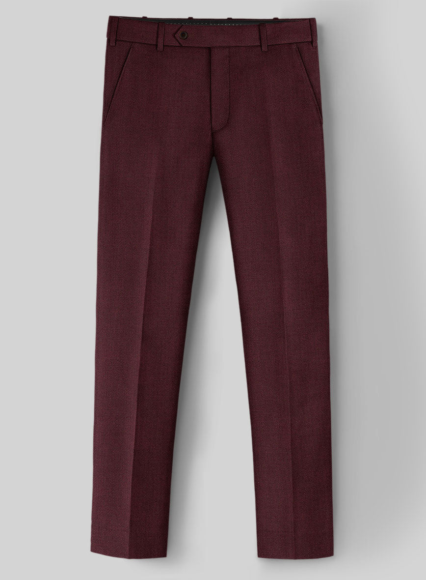 Burgundy Wool Suit - StudioSuits