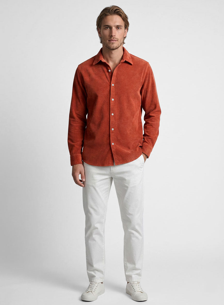 Burnt Sienna Corduroy Shirt - StudioSuits