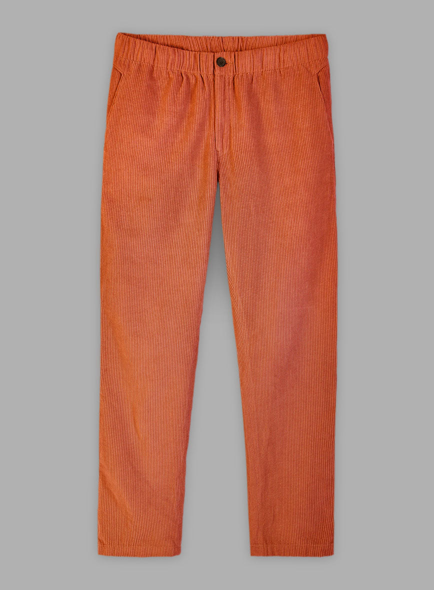 Easy Pants Burnt Orange Corduroy - StudioSuits