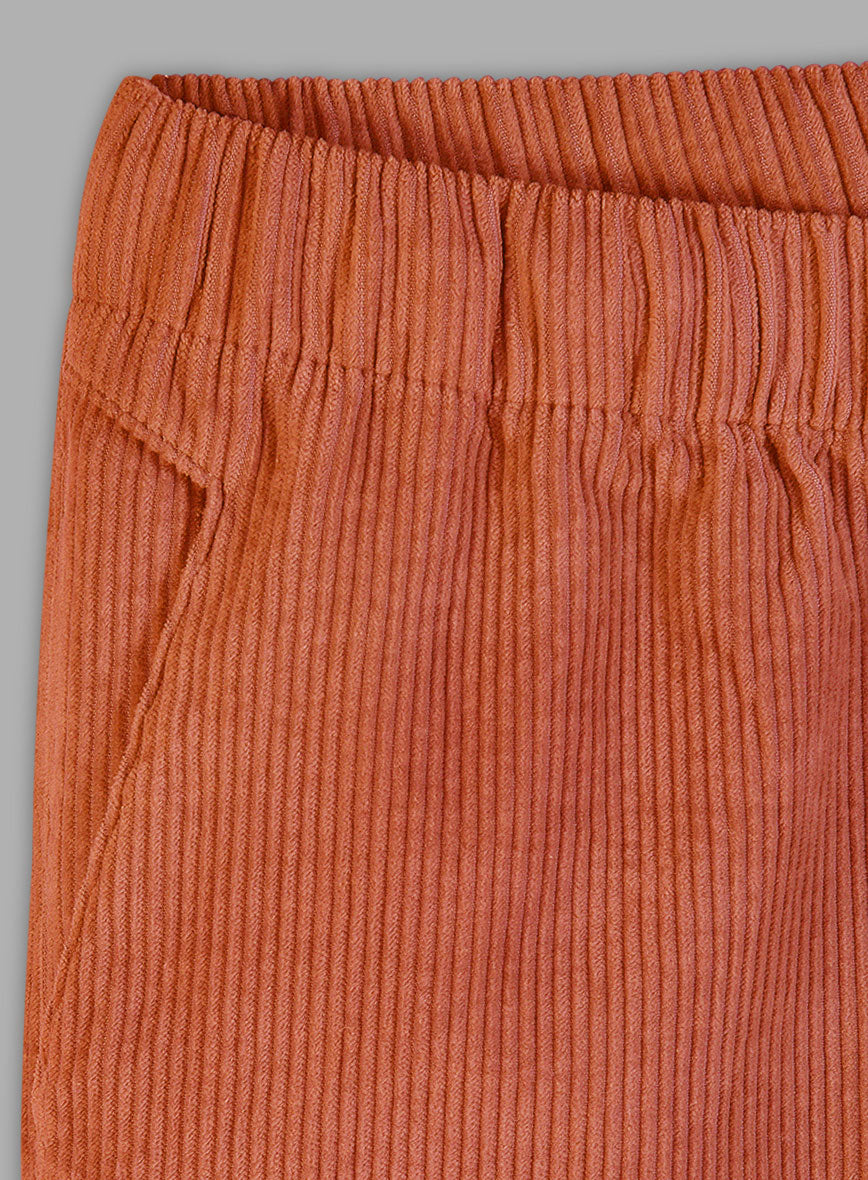 Easy Pants Burnt Orange Corduroy - StudioSuits
