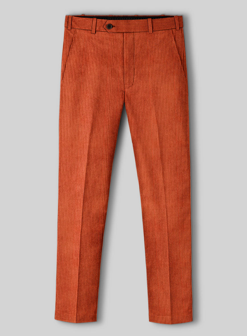 Burnt Orange Corduroy Pants - StudioSuits
