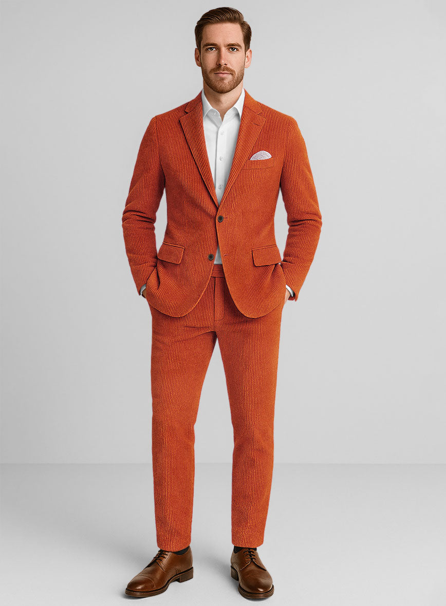 Burnt Orange Corduroy Suit