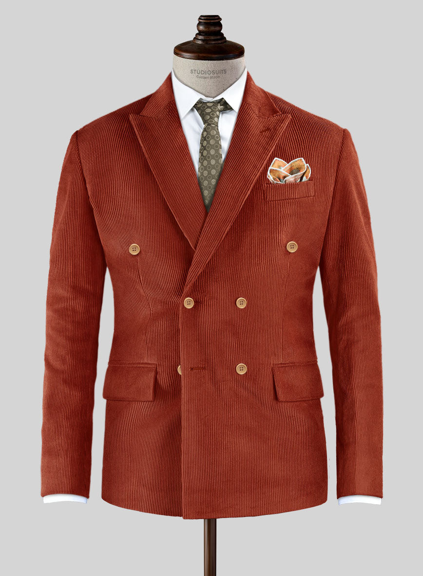 Burnt Sienna Corduroy Jacket - StudioSuits