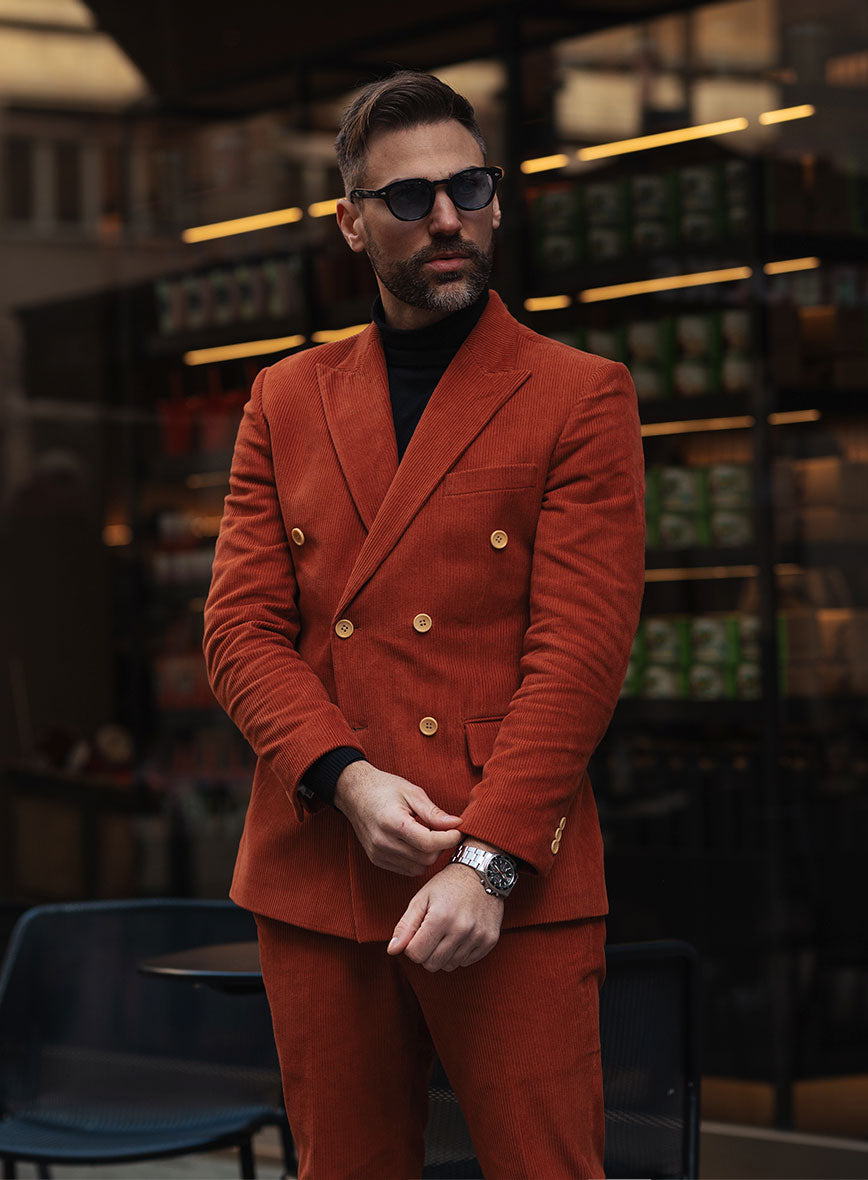 Burnt Sienna Corduroy Jacket - StudioSuits