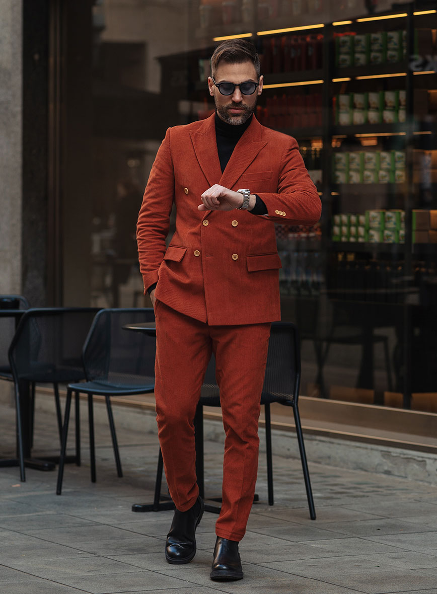Burnt Sienna Corduroy Suit - StudioSuits