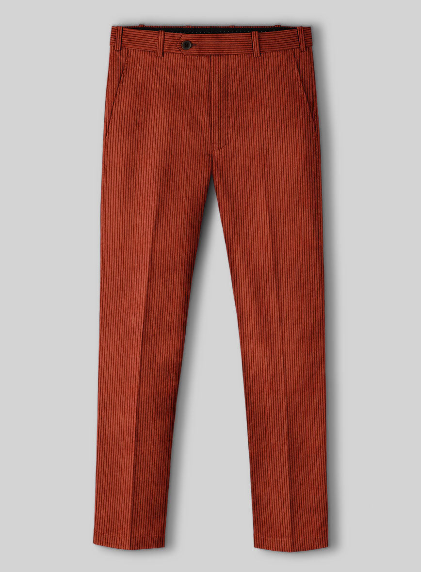 Burnt Sienna Corduroy Pants - StudioSuits