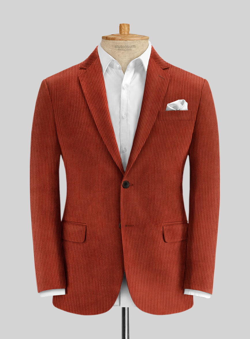 Burnt Sienna Thick Corduroy Suit - StudioSuits