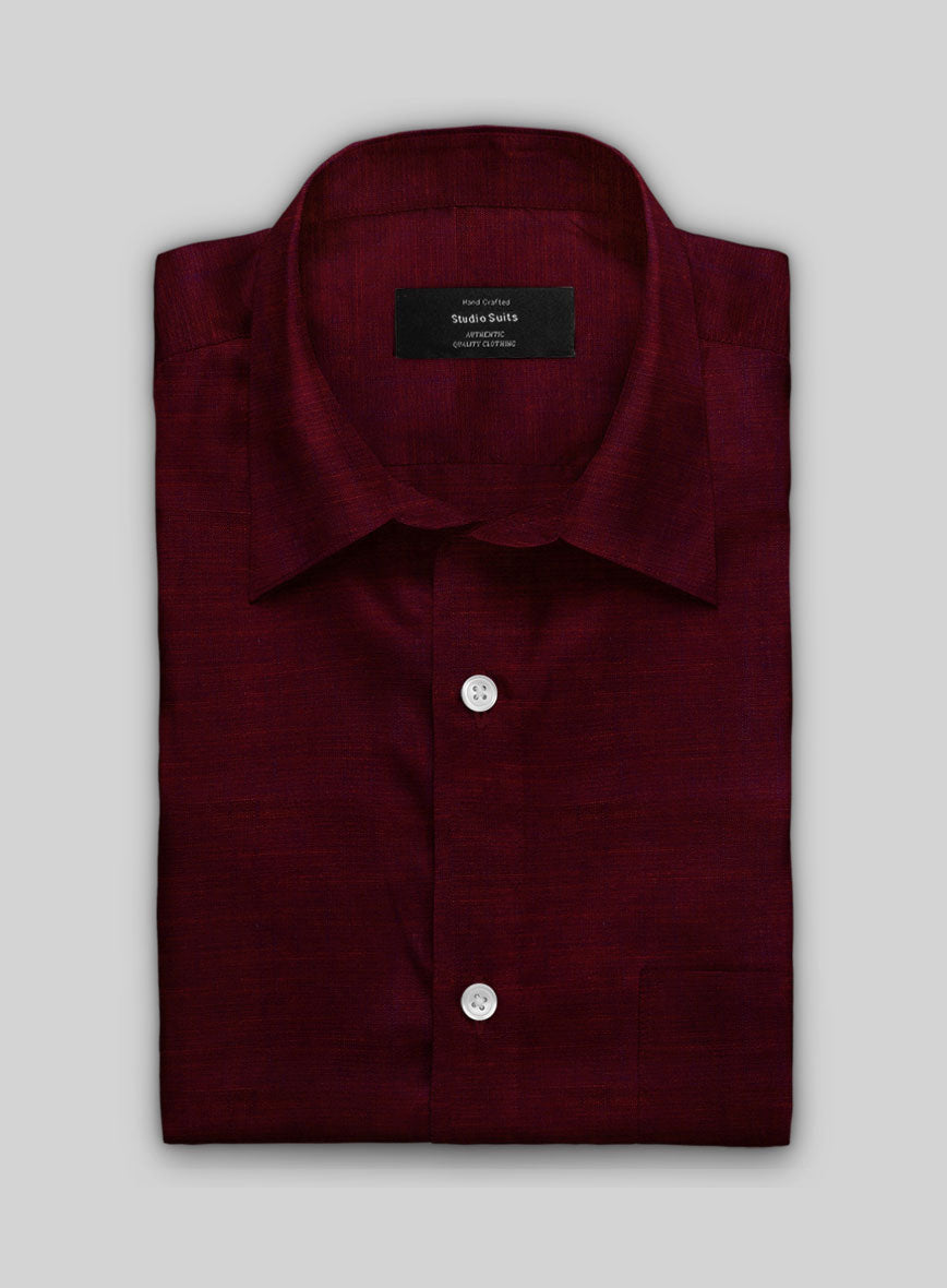 Cabernet Crest Cotton Shirt - StudioSuits