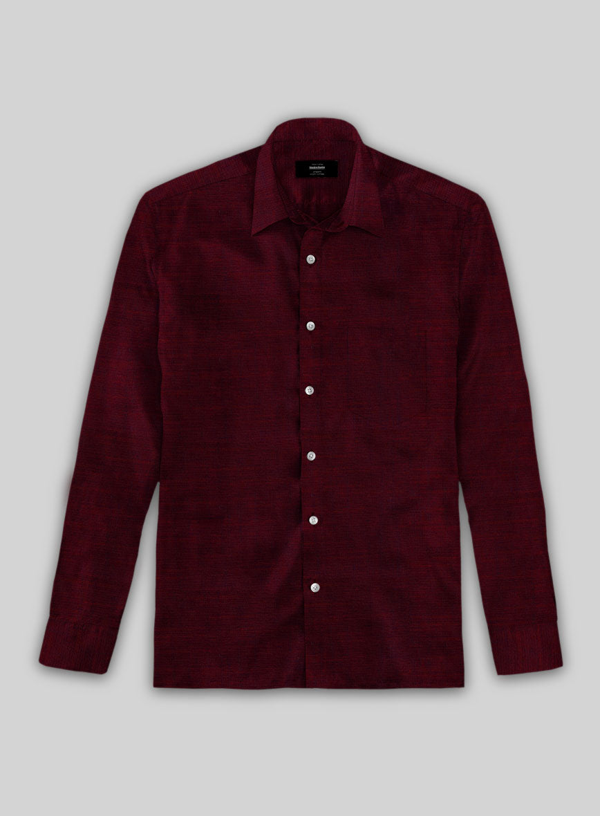 Cabernet Crest Cotton Shirt - StudioSuits