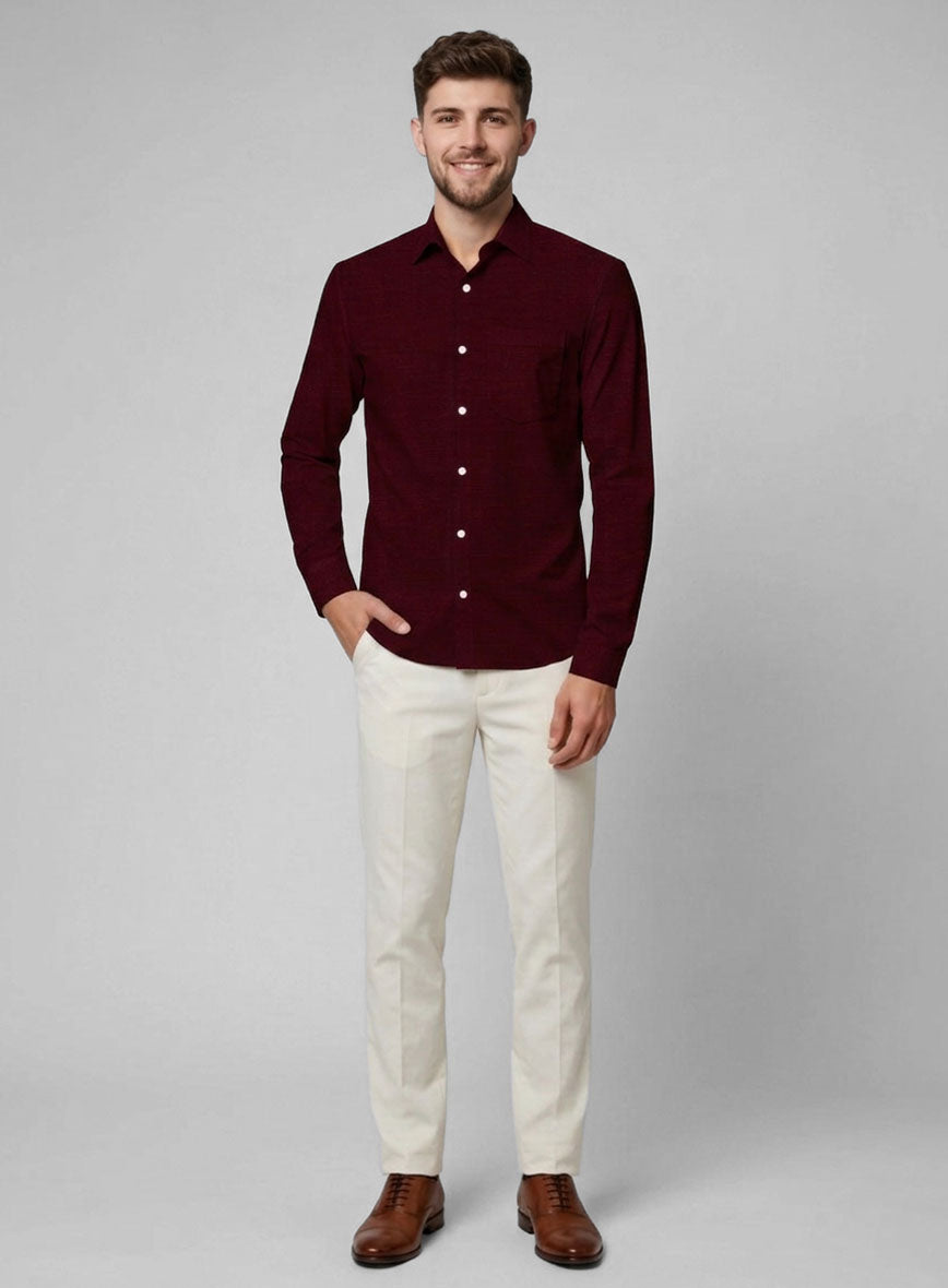 Cabernet Crest Cotton Shirt - StudioSuits