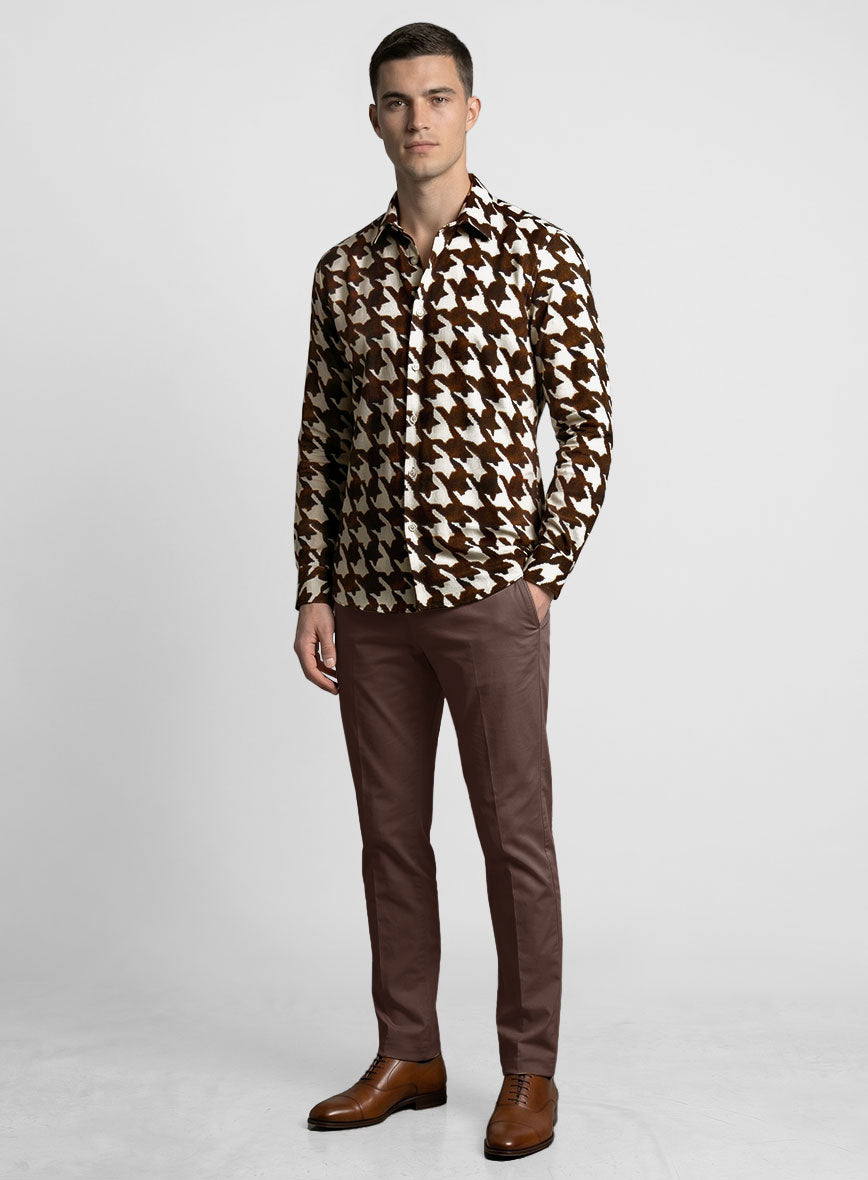 Cacao Velour Silk Shirt - StudioSuits
