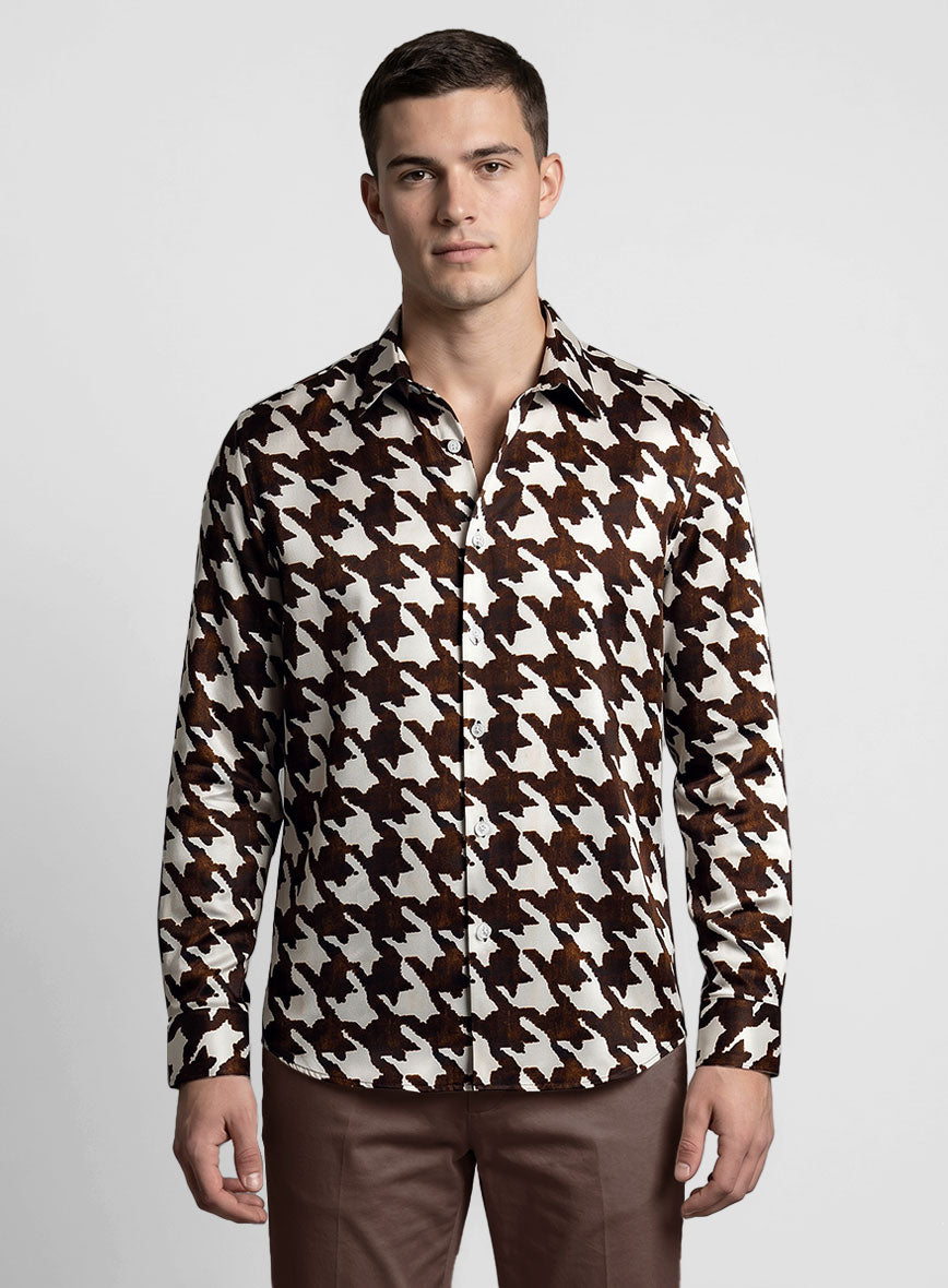 Cacao Velour Silk Shirt - StudioSuits