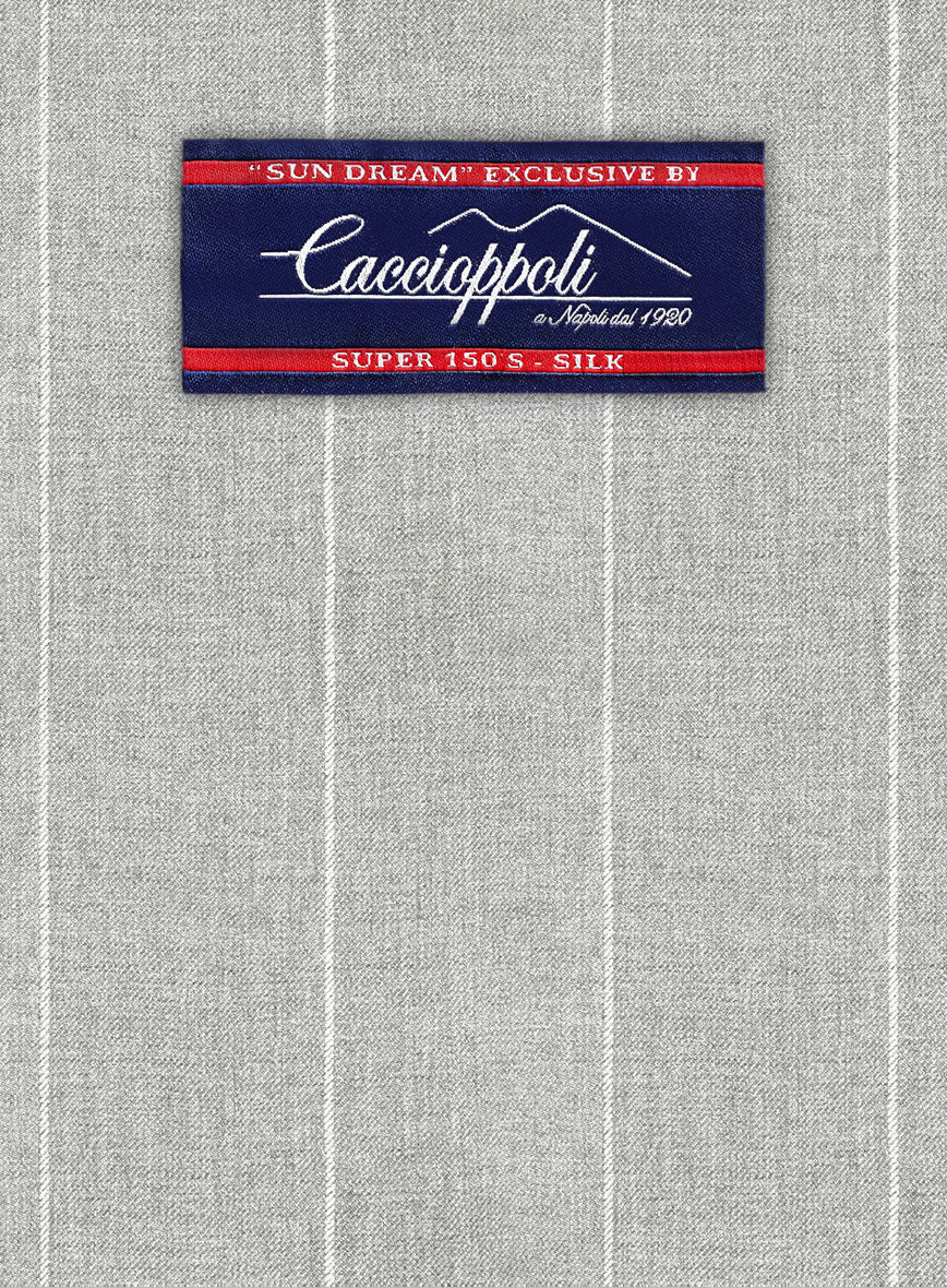Caccioppoli Sun Dream Aistun Gray Wool Silk Suit - StudioSuits