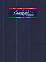 Caccoppoli Sun Dream Colta Blue Wool Silk Jacket - StudioSuits