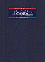 Caccoppoli Sun Dream Colta Blue Wool Silk Jacket - StudioSuits
