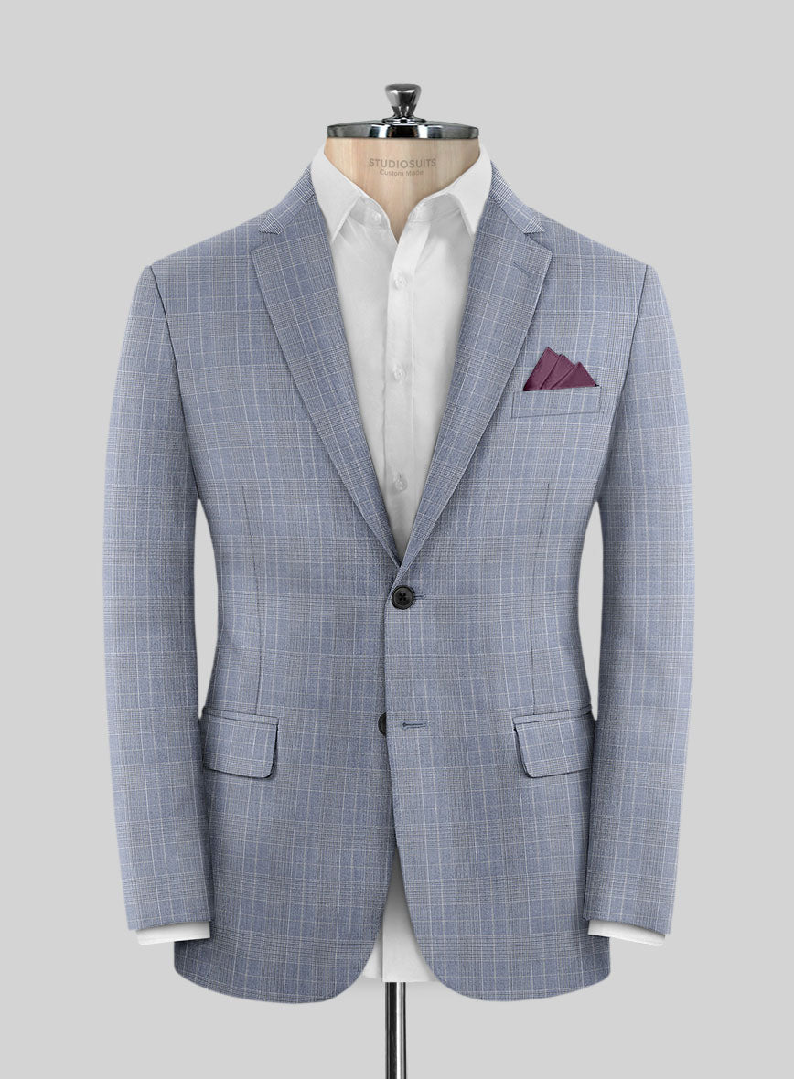 Caccioppoli Sun Dream Dorna Blue Wool Silk Jacket - StudioSuits