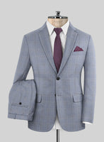 Caccioppoli Sun Dream Dorna Blue Wool Silk Suit - StudioSuits