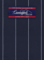 Caccioppoli Sun Dream Uggo Dark Navy Wool Silk Jacket - StudioSuits