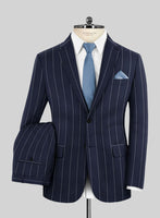 Caccioppoli Sun Dream Uggo Dark Navy Wool Silk Suit - StudioSuits