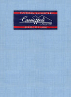 Caccioppoli Sun Dream Fano Sky Blue Wool Pants - StudioSuits