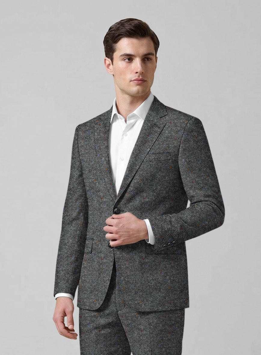 Caccioppoli Donegal Gray Tweed Jacket - StudioSuits