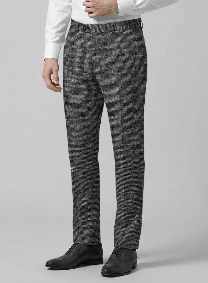 Caccioppoli Donegal Gray Tweed Pants - StudioSuits