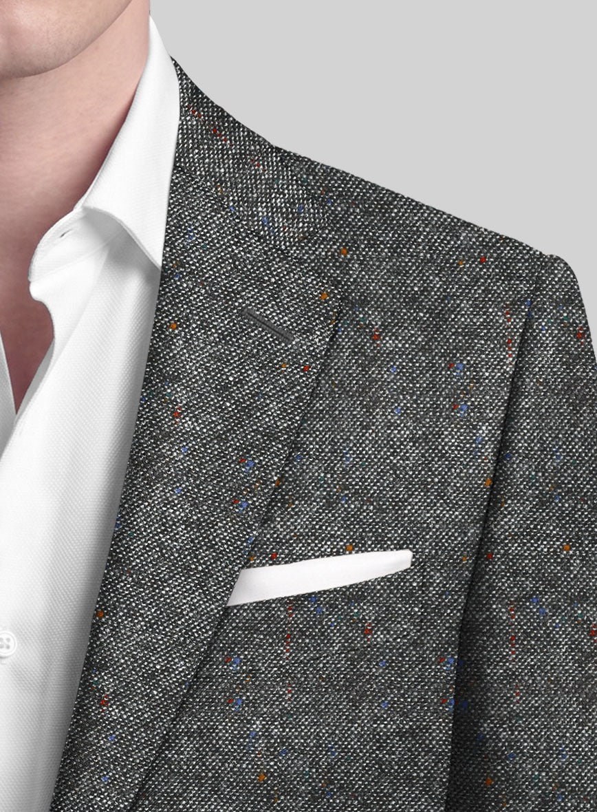 Caccioppoli Donegal Gray Tweed Jacket - StudioSuits